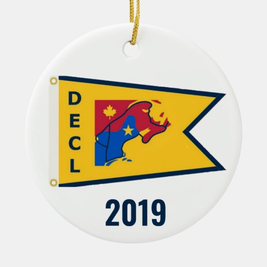 Down East Cruisers Loop (Gold, 2019) Keramisch Ornament (Voorkant)