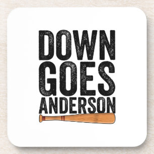 DOWN GOES ANDERSON GRAPPIG HONKBALGESCHENK ANDERSO BIER ONDERZETTER