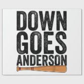 DOWN GOES ANDERSON GRAPPIG HONKBALGESCHENK ANDERSO CADEAUPAPIER (Vlak)