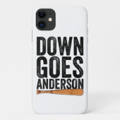 DOWN GOES ANDERSON GRAPPIG HONKBALGESCHENK ANDERSO Case-Mate iPhone CASE (Achterkant)