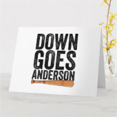 DOWN GOES ANDERSON GRAPPIG HONKBALGESCHENK ANDERSO KAART (Gele Bloem)