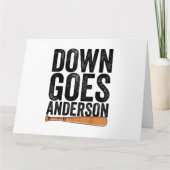 DOWN GOES ANDERSON GRAPPIG HONKBALGESCHENK ANDERSO KAART (Voorkant)