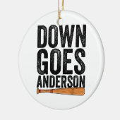 DOWN GOES ANDERSON GRAPPIG HONKBALGESCHENK ANDERSO KERAMISCH ORNAMENT (Links)