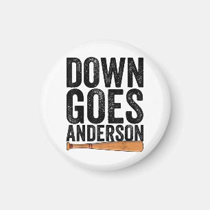 DOWN GOES ANDERSON GRAPPIG HONKBALGESCHENK ANDERSO MAGNEET
