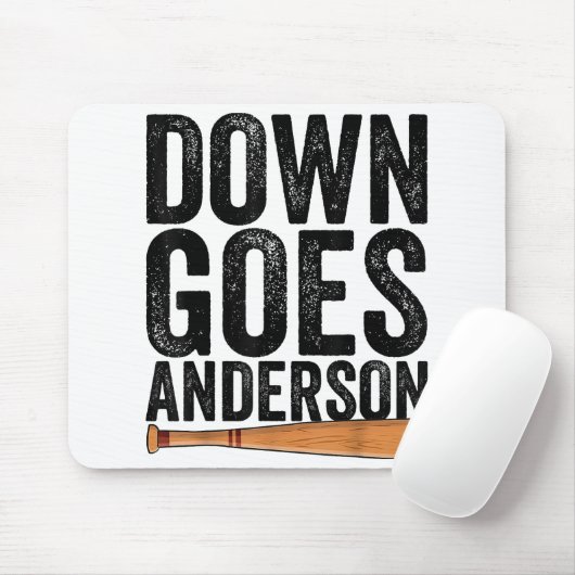 DOWN GOES ANDERSON GRAPPIG HONKBALGESCHENK ANDERSO MUISMAT (Met muis)