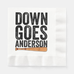 DOWN GOES ANDERSON GRAPPIG HONKBALGESCHENK ANDERSO SERVET