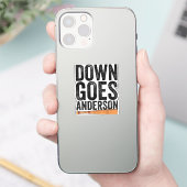 DOWN GOES ANDERSON GRAPPIG HONKBALGESCHENK ANDERSO STICKER (Telefoon)