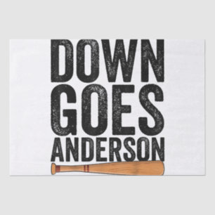 DOWN GOES ANDERSON GRAPPIG HONKBALGESCHENK ANDERSO TISSUEPAPIER