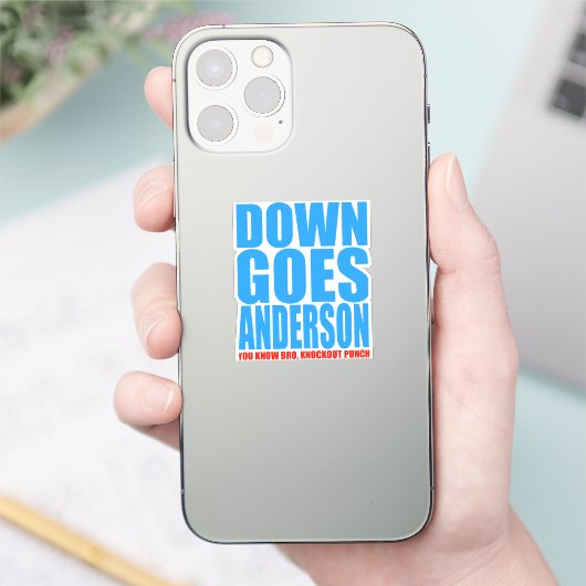 Down Goes Anderson Sticker (Telefoon)