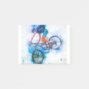 Down Hill Mountain Biking Splatter Post-it® Notes