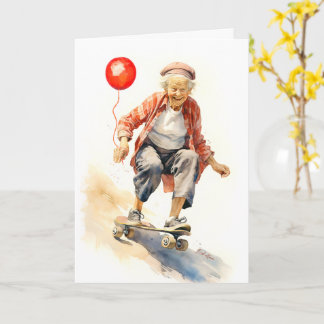 Down Hill, niet over de heuvel oma verjaardag Kaart
