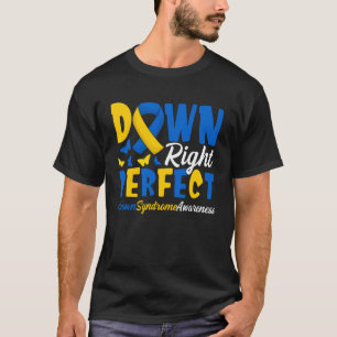 Down Juiste Perfecte Wereld Syndroom van Down Bewu T-shirt