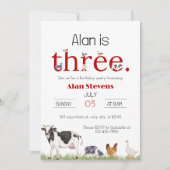 Down on the Farm : 3e anniversaire Bash Invitation (Devant)