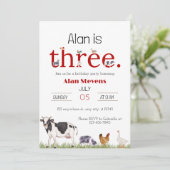 Down on the Farm : 3e anniversaire Bash Invitation (Debout devant)