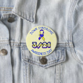 Down Syndrome Awareness Day 3.21 Ribbon Button (In situ)