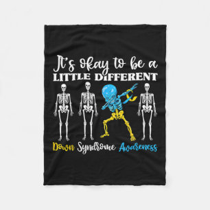 Down Syndrome Awareness Day Dabbing Kind Skelet Fleece Deken