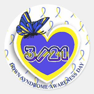 Down Syndrome Awareness Day Sticker 21 maart
