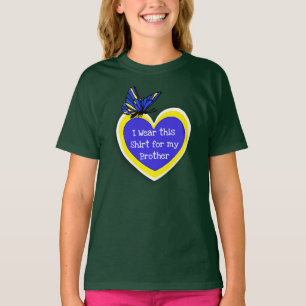 DOWN SYNDROME AWARENESS Draag dit voor mijn broer T-shirt