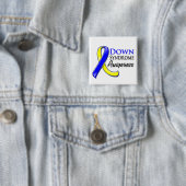 Down Syndrome Awareness Ribbon Vierkante Button 5,1 Cm (In situ)