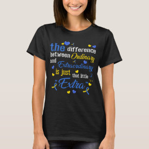 Down Syndrome Awareness Shirt, Yellow Blue Ribbon T-shirt