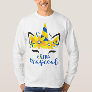 Down Syndrome Awareness Unicorn Girl Ma Extra Mag T-shirt