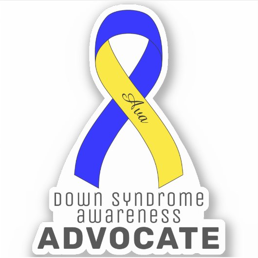 Down Syndrome Awareness Vinyl Sticker (Voorkant)