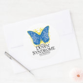 Down Syndrome Butterfly Ronde Sticker (Envelop)