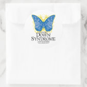 Down Syndrome Butterfly Ronde Sticker (Tas)