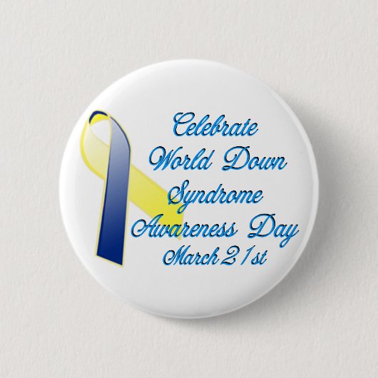 Down Syndrome Day Ronde Button 5,7 Cm (Voorkant)
