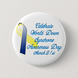 Down Syndrome Day Ronde Button 5,7 Cm