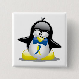 Down Syndrome Penguin Vierkante Button 5,1 Cm