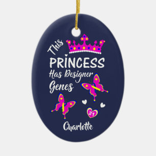 Down Syndrome Princess Cute Personalized Keramisch Ornament