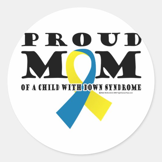 Down Syndrome Proud mama Ronde Sticker (Voorkant)