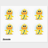 Down Syndrome Ribbon Duck Ronde Sticker (Vel)