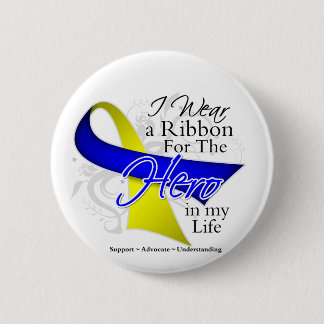 Down Syndrome Ribbon Hero in mijn leven Ronde Button 5,7 Cm