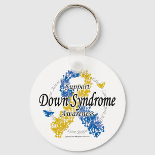 Down Syndrome Ribbon of Butterflies 2 Sleutelhanger