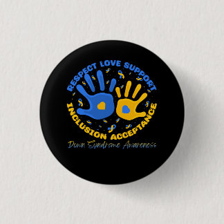 Down Syndrome Ribbon Support Awareness Inc Ronde Button 3,2 Cm