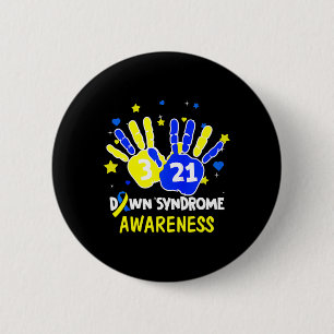 Down Syndroom Bewustzijn Kostuum Maart 21 Gift Tea Ronde Button 5,7 Cm