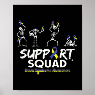 Down Syndroom Bewustzijn Skelet Ondersteuning Squa Poster