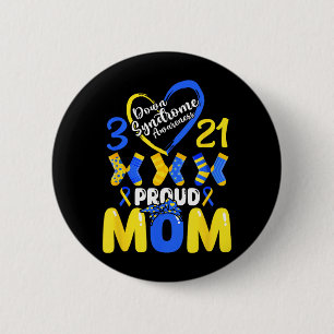 Down Syndroom Bewustzijn Trots-Mama Zoon Dochter Ronde Button 5,7 Cm