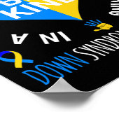 Down Syndroom Dag 2024 Wees Kind Down Syndroom Awa Poster (Hoek)