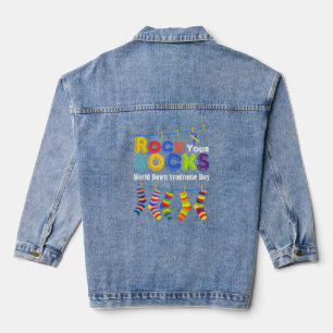 Down-syndroom Dag tegen Kanker Ideeën Down-syndroo Denim Jacket