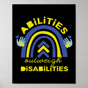 Down syndroom vaardigheden wegen op tegen handicap poster