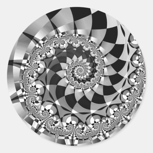 "Down the Rabbit Hole" Ronde Stickers (Voorkant)