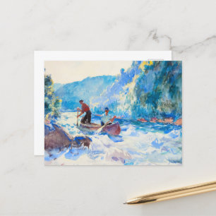 Down the Rapids van Frank Weston Benson Briefkaart