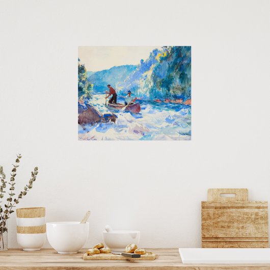 Down the Rapids van Frank Weston Benson Poster (Keuken)