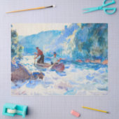 Down the Rapids van Frank Weston Benson Tissuepapier (Craft)