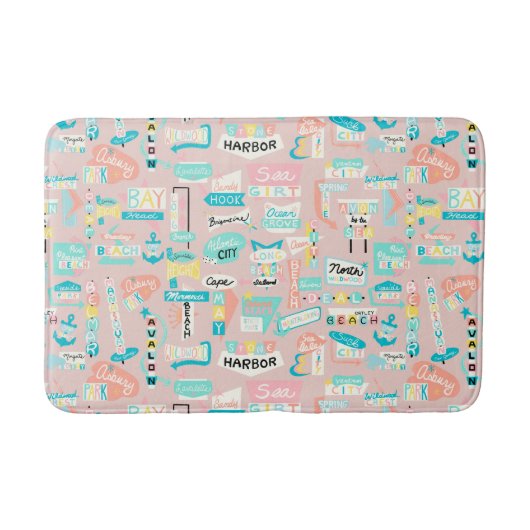 Down the Shore NJ Beach Thema Badmat (Voorkant)