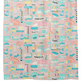 Down the Shore NJ Beach Thema Douchegordijn (Voorkant)