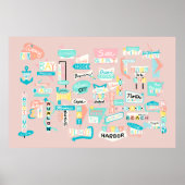 Down the Shore NJ Beach Thema Poster (Voorkant)